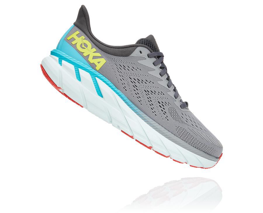 Tenis Hoka One One Hombre Grises - Clifton 7 - QSON49820